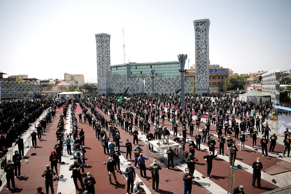 קיום טקסי אבל על אימאם חוסיין (ע״ה) עם שמירת מרחק חברתי