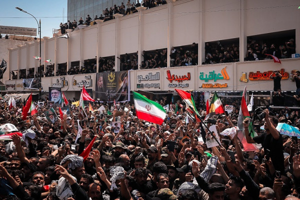 مراسم تشییع پیکر رهبر انقلاب در کربلا و نجف
