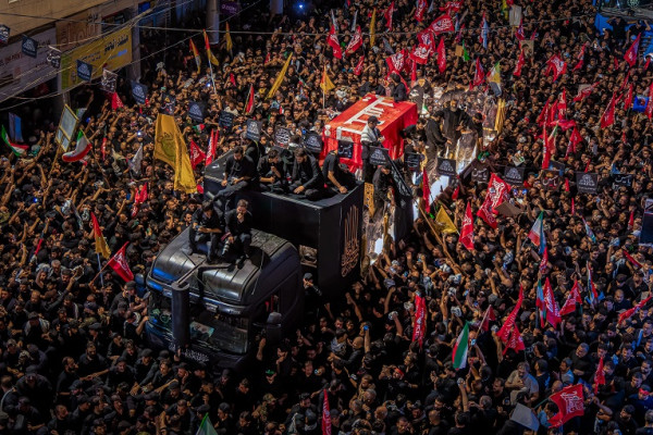 مراسم تشییع پیکر رهبر انقلاب در کربلا و نجف