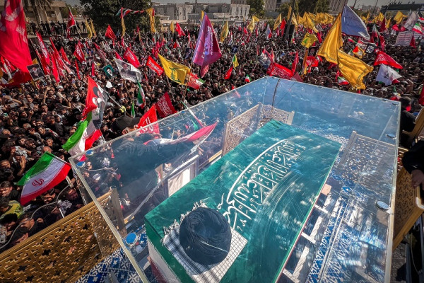 مراسم تشییع پیکر رهبر انقلاب در کربلا و نجف