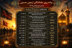 مسیرهای پیاده روی جاماندگان اربعین حسینی هرمزگان اعلام شد